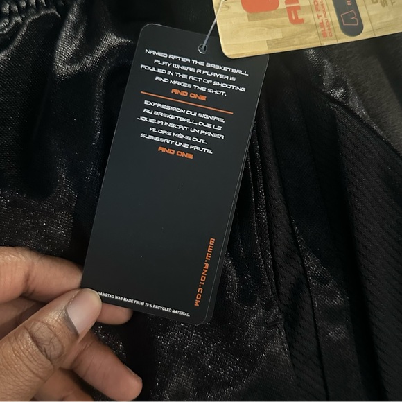 AND1 Men’s Basketball Shorts Athletic Gym Fitness Workout Long Knee Length NEW - Picture 9 of 12